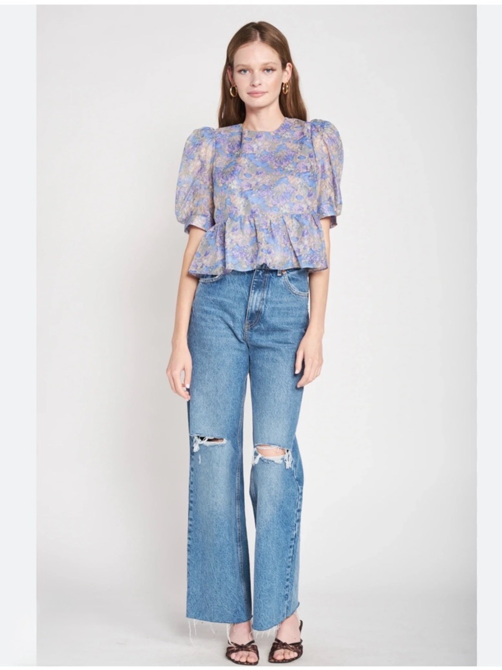 En Saison Peplum Top 💜💙